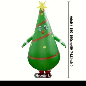 Opblaasbare looppak kerstboom